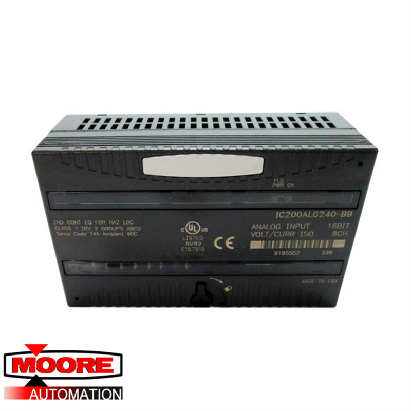 GE | IC200ALG240 | Entrada analógica 16 bit tensión/corriente 8 canales aislados