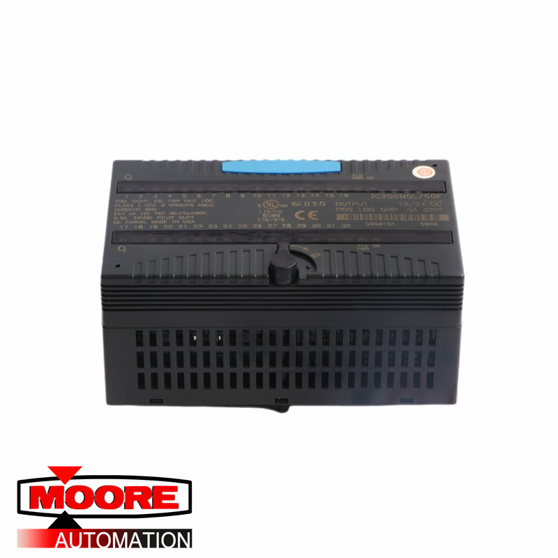 GE IC200MDL750 Salida 12/24VDC POS LÓGICA 0.5A por punto