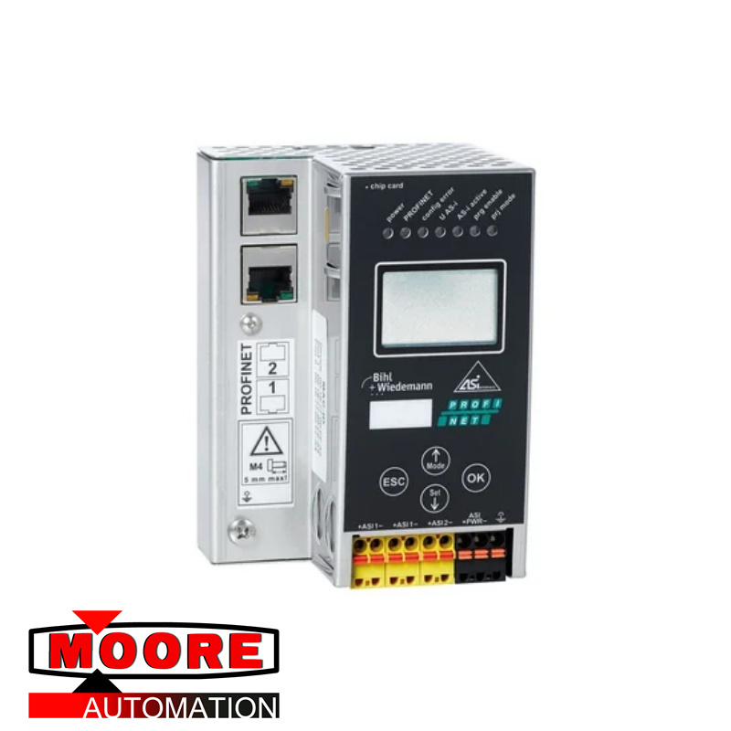 Bihl+Wiedemann BWU3363 Pasarela PROFINET en acero inoxidable, 2 maestros