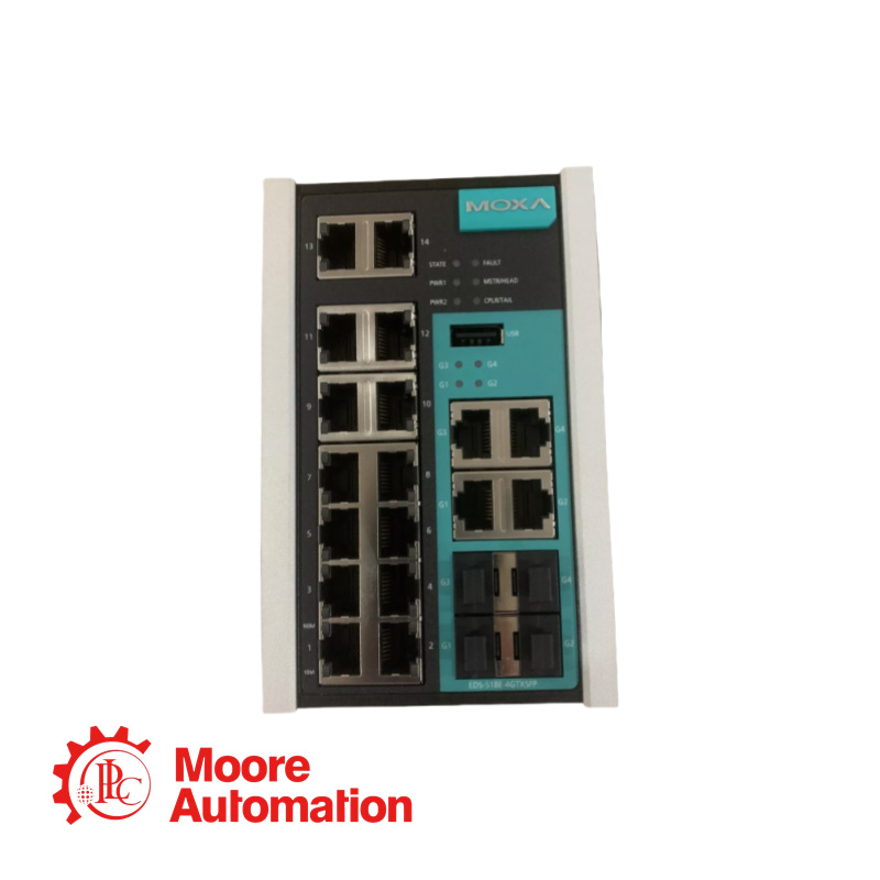 MOXA EDS-518E-4GTXSFP-T Capa 2 interruptores administrados