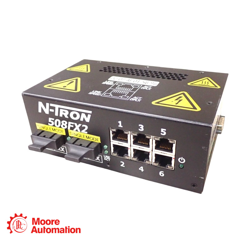 Conmutador Ethernet de control de procesos Red Lion 508FXE2-A-SC-40