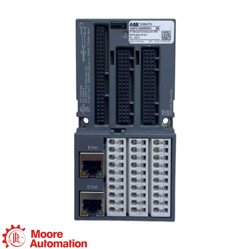 ABB TU508-ETH B8 1SAP214000R0001 Ethernet Communication Interface Terminal Unit
