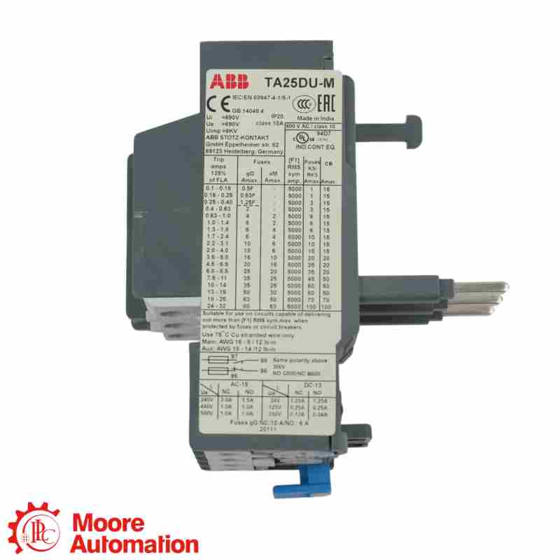 ABB TA25DU-1.8M 1SAZ211201R2025 Thermal Overload Relay
