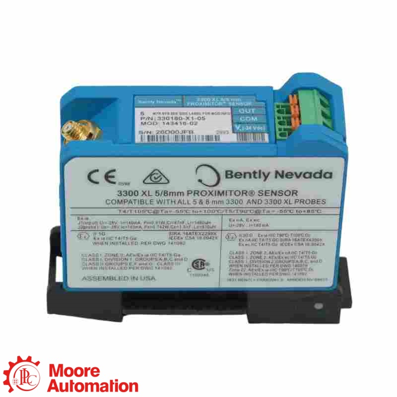 Sensor de proximidad Bently Nevada 330180-X1-05 MOD: 143416-02 3300 XL