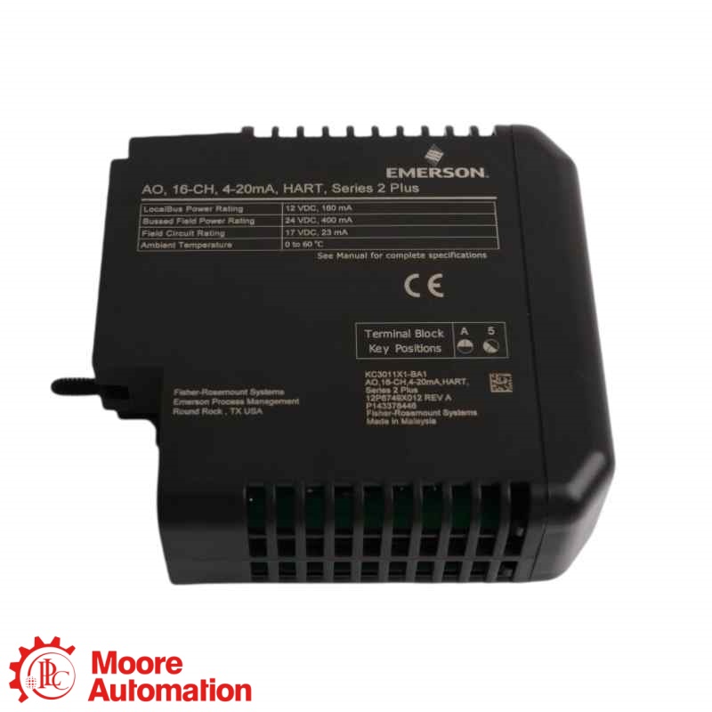 Tarjeta Emerson VE4035S2B4 redundante de 16 canales con salida analógica HART de 4-20 mA